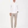 Jednobojna muška košulja slim fit sa likrom model 251 u beloj boji