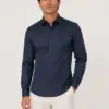 Teget jednobojna muška košulja slim fit sa likrom model 251