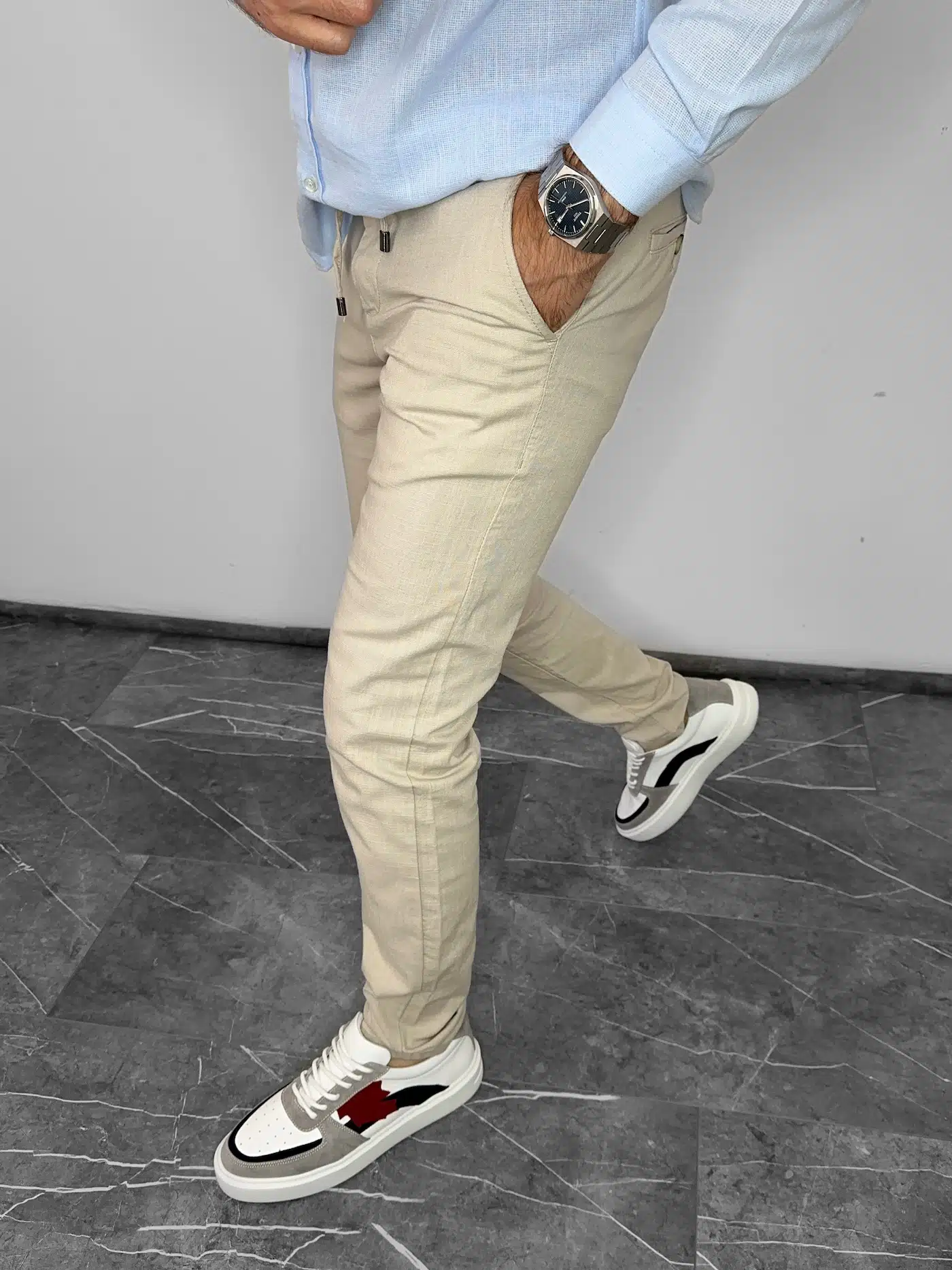 Krem pantalone sa izgledom lana, SOFT LINEN LOOK model 59038, lagane i moderne pantalone za elegantno-kežual letnje kombinacije. Krem pantalone sa izgledom lana, SOFT LINEN LOOK model 59038, lagane i moderne pantalone za elegantno-kežual letnje kombinacije.