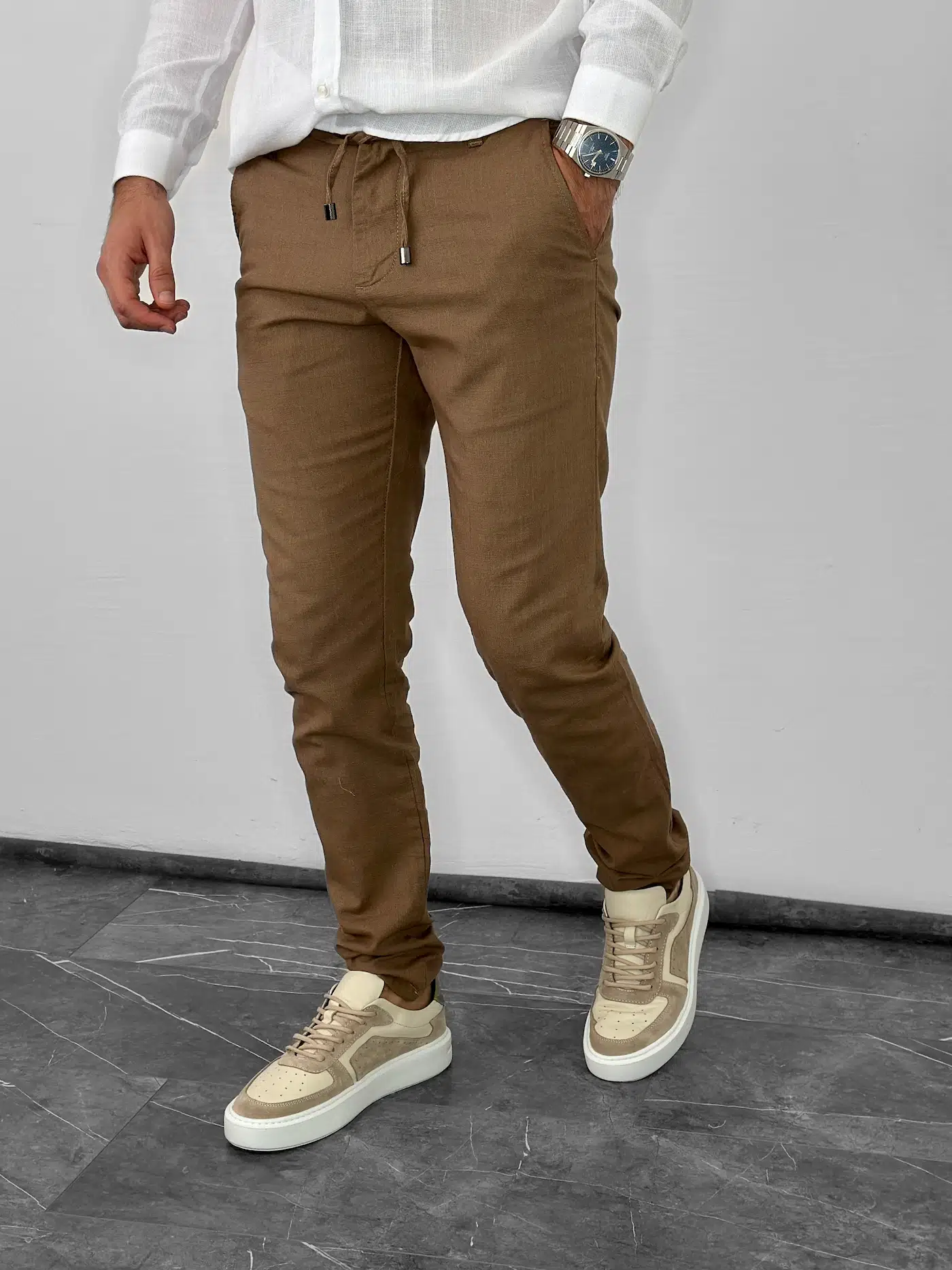 SOFT LINEN LOOK PANTALONE 59038