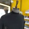 PREMIUM muška polu rolka 241434 u crnoj boji - slim fit model slika strukture