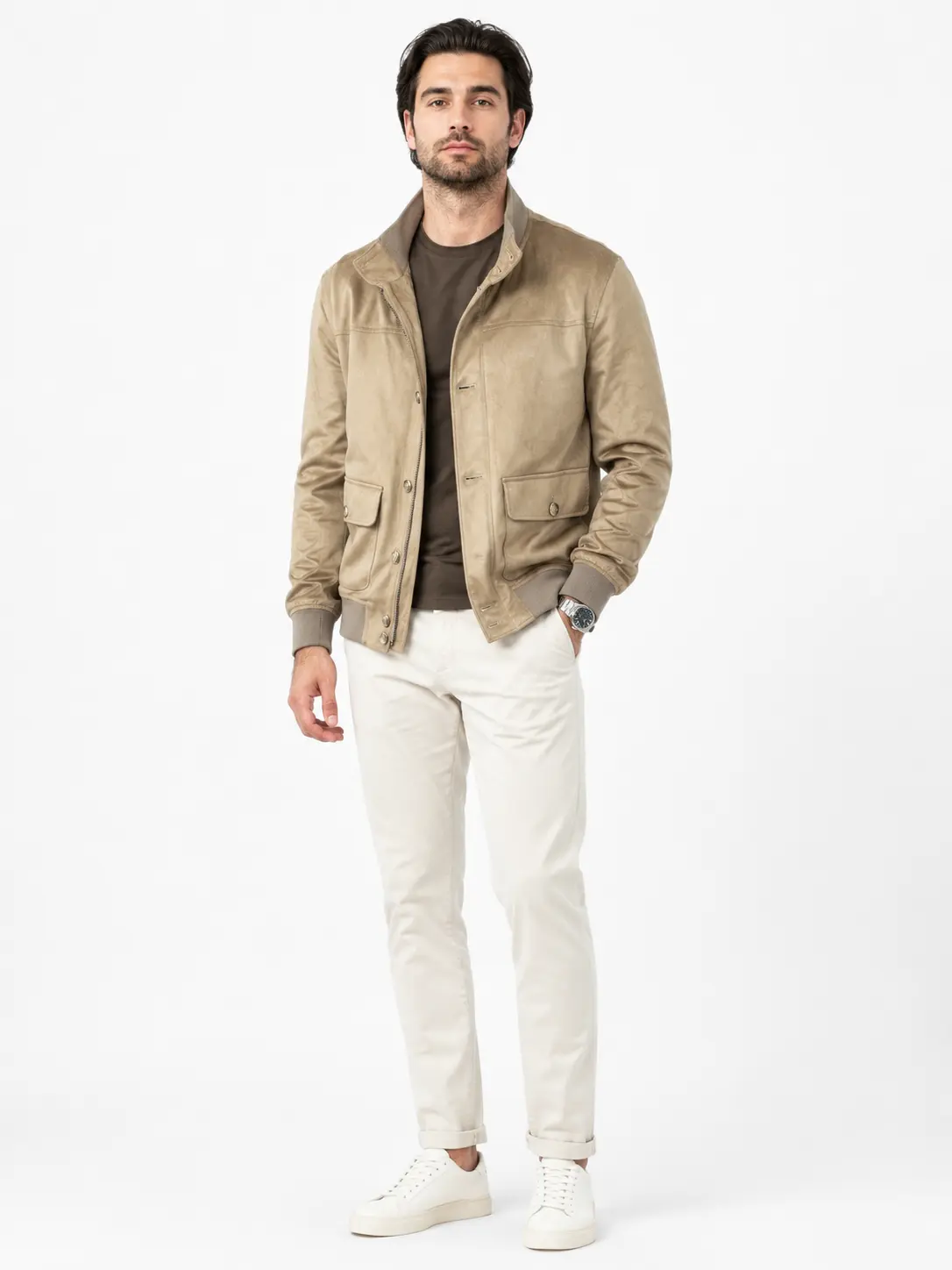 MUŠKA SUEDE JAKNA – PREMIUM ANTILOP BOMBER