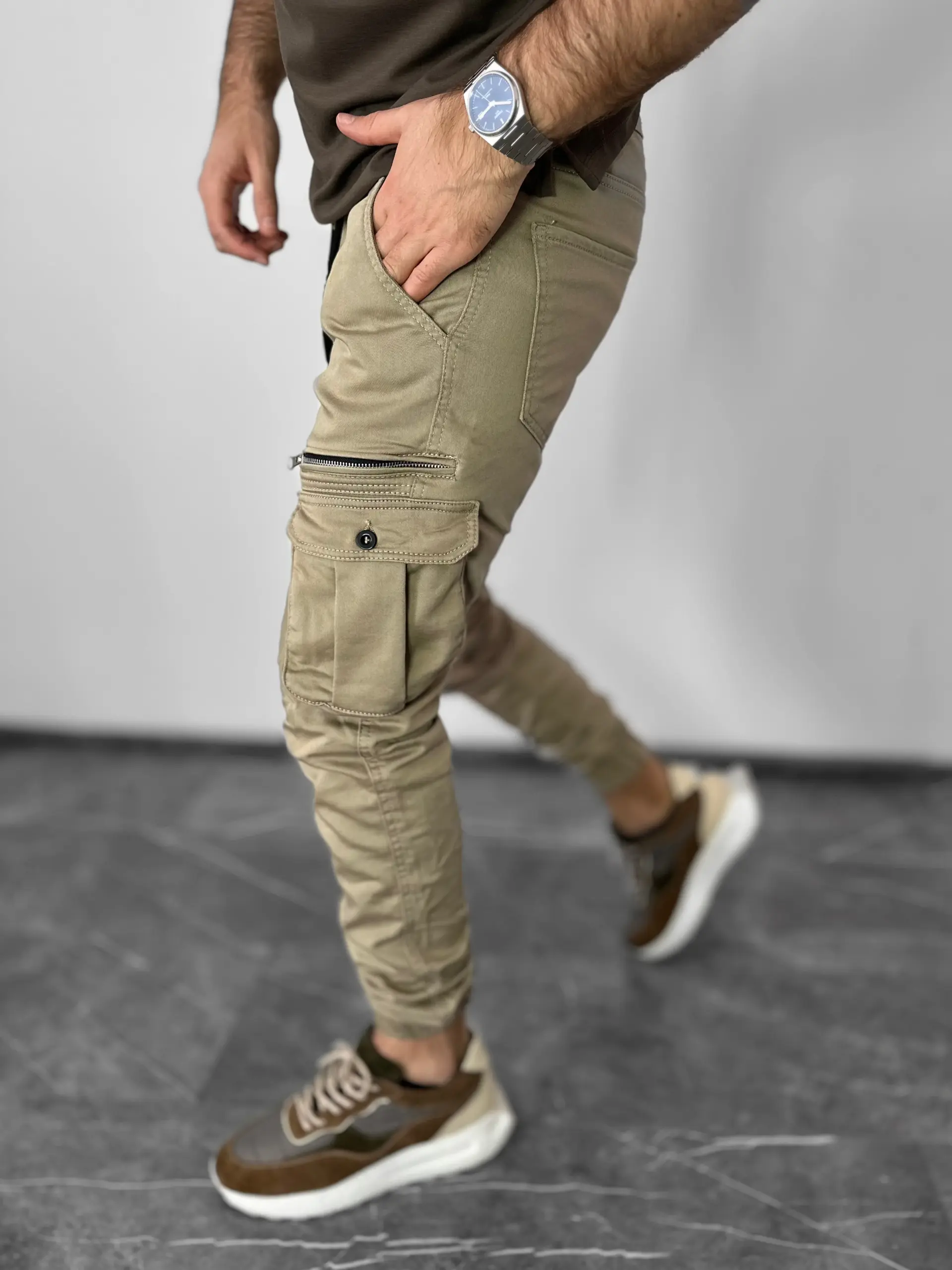 MUŠKE KARGO PANTALONE – SLIM FIT DŽEPARICE 2565
