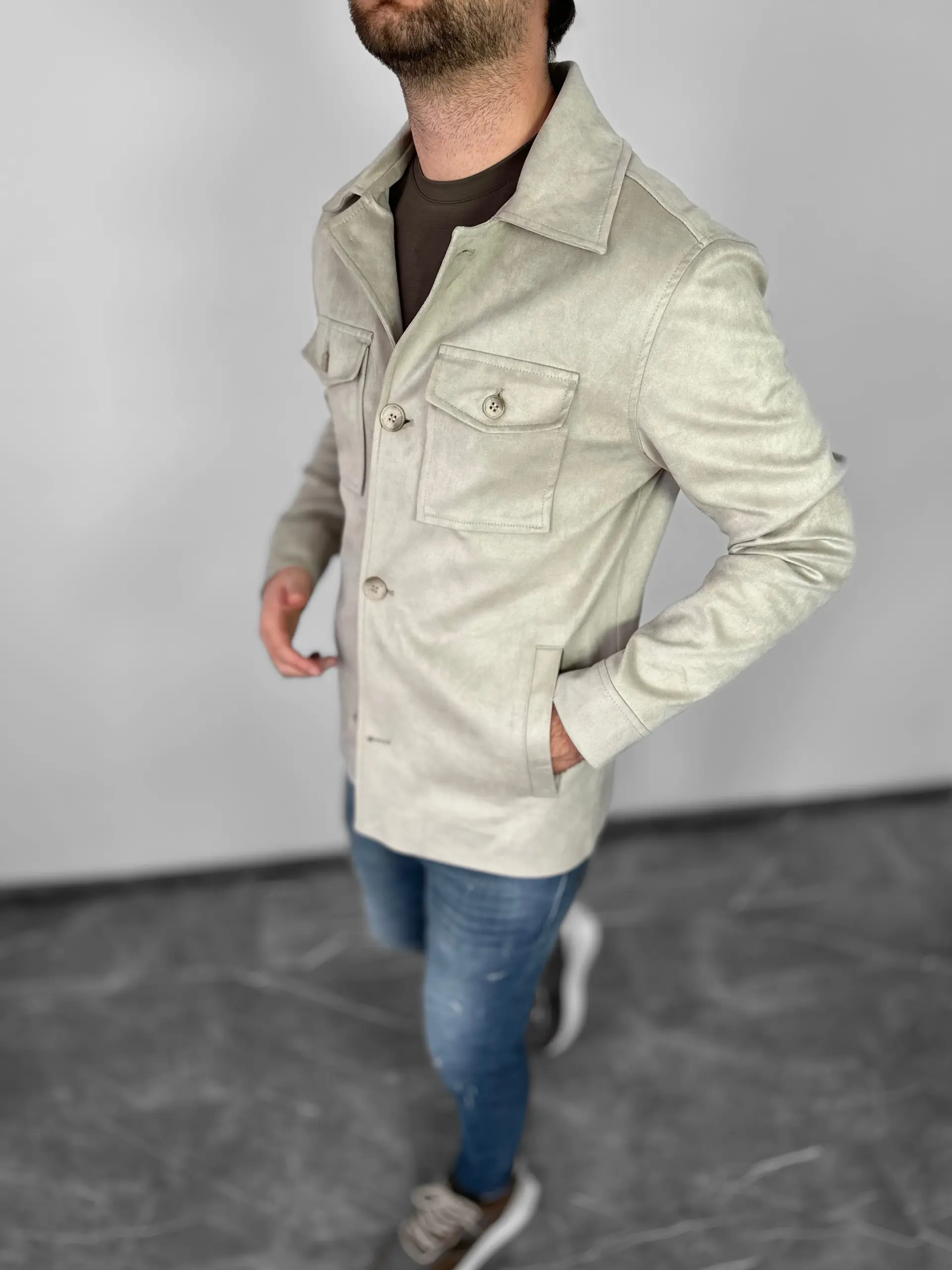 MUŠKA PREMIUM SUEDE JAKNA – ANTILOP IZGLEDA SLIM FIT