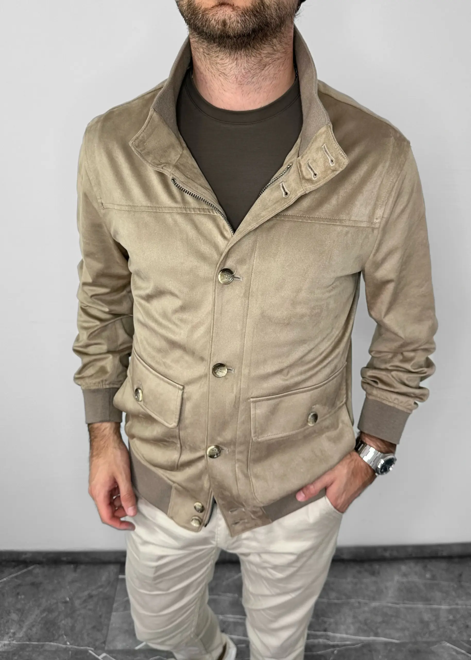 MUŠKA SUEDE JAKNA – PREMIUM ANTILOP BOMBER