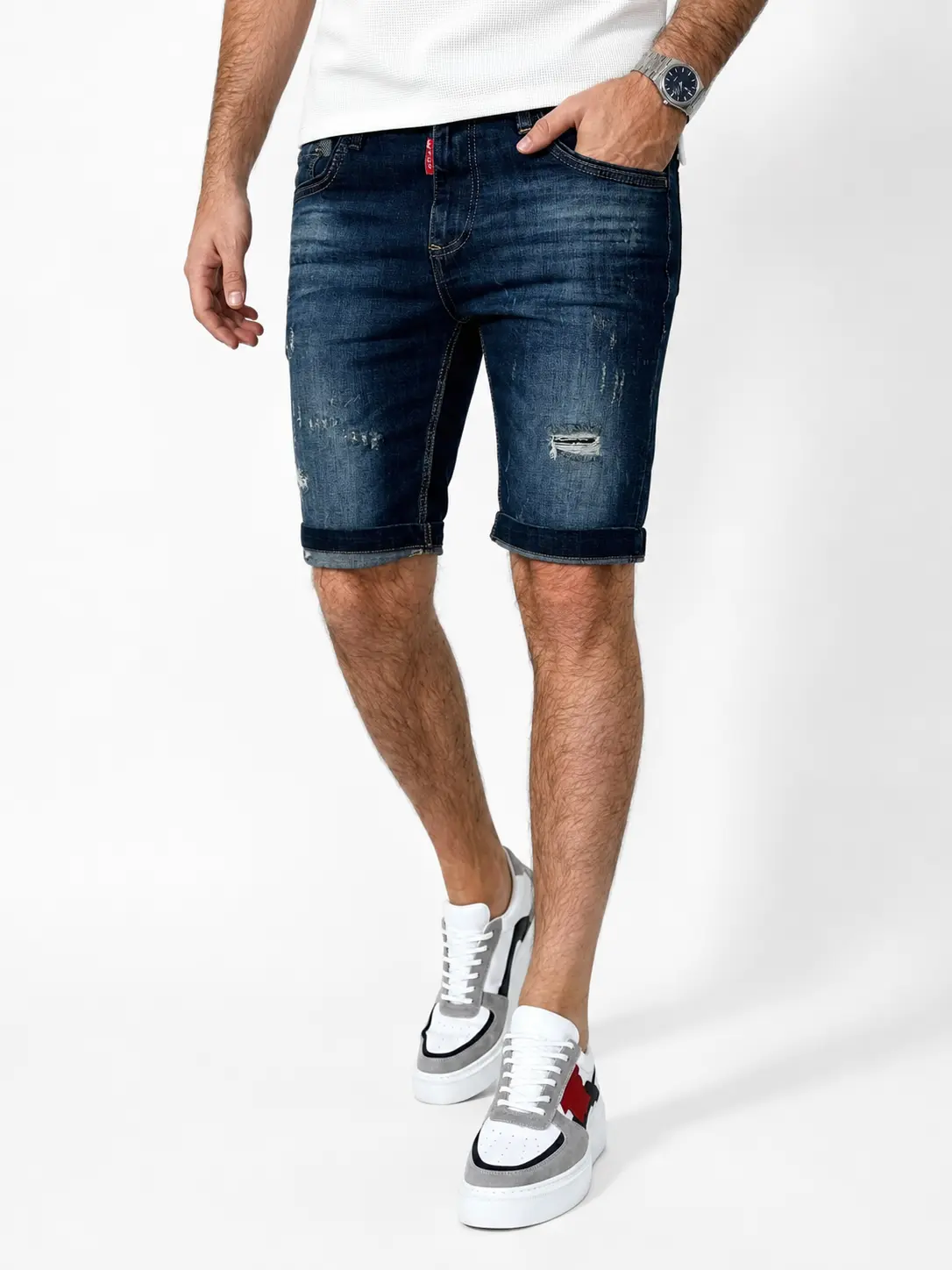MUŠKE TEKSAS BERMUDE SLIM FIT – TAMNO PLAVE 26200